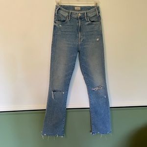 MOTHER CROP FLARE JEANS